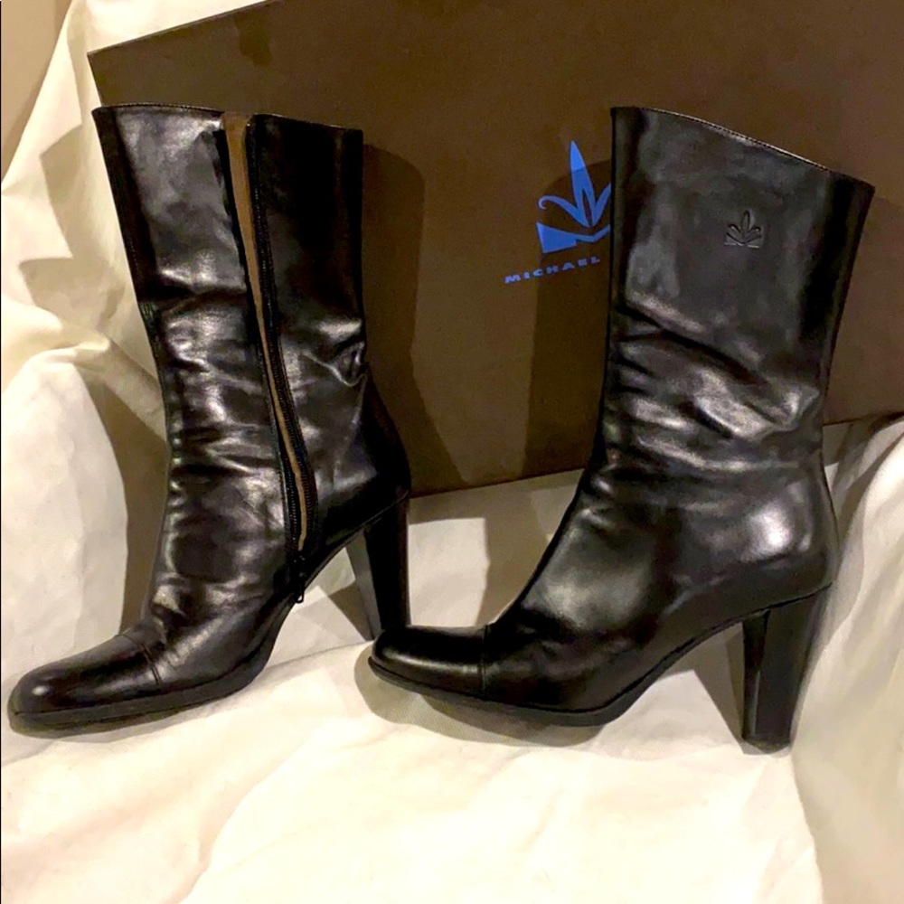 Black calf hi boots